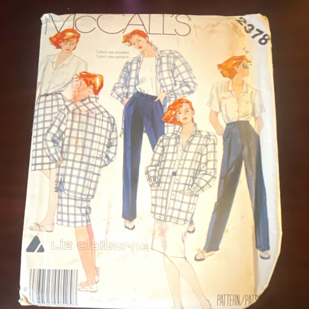 McCalls 2378 Vintage Misses Sportswear Jacket Skirt Blouse Pants Pattern Size 14
